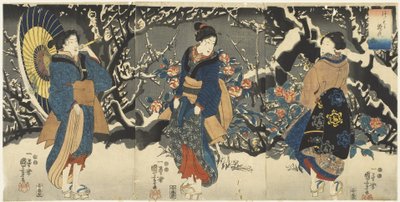 Plum Blossoms in the Evening Snow, 1847-1852 by Utagawa Kuniyoshi